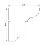 Фасадний карниз ФК16 Н 415х385