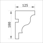 Фасадний карниз ФК18 Н 180х125