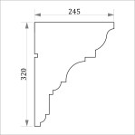 Фасадний карниз ФК1 H 320x245