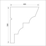 Фасадний карниз ФК20 Н 500х400