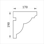 Фасадний карниз ФК22 H 190x170