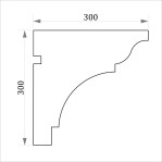 Фасадний карниз ФК23 Н 300х300