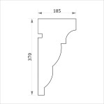 Фасадний карниз ФК24 H 370x185