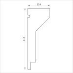 Фасадний карниз ФК28 H 610x220