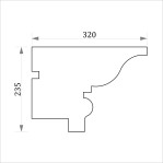 Фасадний карниз ФК29 H 235x320