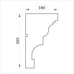 Фасадний карниз ФК31 H 305x180