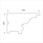 Фасадний карниз ФК33 Н 260х420
