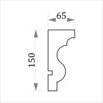 Фасадний карниз ФК34 Н 150х65