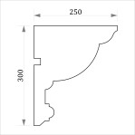 Фасадний карниз ФК38 Н 300х250