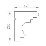 Фасадний карниз ФК39 Н 200х170