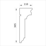 Фасадний карниз ФК41 H 305x110