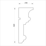 Фасадний карниз ФК43 H 460x190