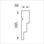 Фасадний карниз ФК4 H 185x50