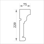 Фасадний карниз ФК5 H 220x75