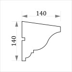 Фасадний молдинг ФТ10 Н 140х140