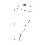 Фасадний молдинг ФТ11 Н 305х145