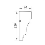 Фасадний молдинг ФТ13 Н 220х90