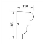 Фасадний молдинг ФТ15 Н 185х110