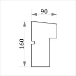 Фасадний молдинг ФТ16 Н 160х90