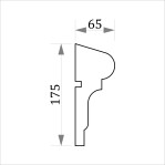 Фасадний молдинг ФТ17 Н 175х65