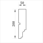 Фасадний молдинг ФТ18 Н 200х50