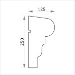 Фасадний молдинг ФТ19 Н 250х125