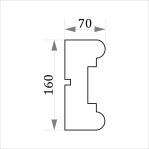 Фасадний молдинг ФТ1 Н 160х70