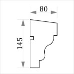 Фасадний молдинг ФТ20 Н 145х80