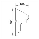 Фасадний молдинг ФТ22 Н 205х100