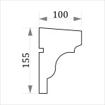 Фасадний молдинг ФТ24 Н 155х100