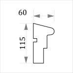 Фасадний молдинг ФТ25 Н 115х60