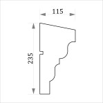 Фасадний молдинг ФТ27 Н 235х115