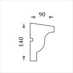 Фасадний молдинг ФТ31 Н 140х90