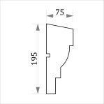 Фасадний молдинг ФТ35 Н 195х75