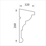 Фасадний молдинг ФТ36 Н 260х120