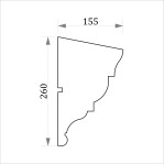 Фасадний молдинг ФТ39 Н 260х155