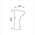 Фасадний молдинг ФТ40 Н 200х105