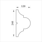 Фасадний молдинг ФТ42 Н 240х120