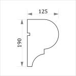Фасадний молдинг ФТ43 Н 190х125
