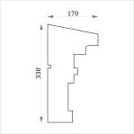 Фасадний молдинг ФТ45 Н 330х170
