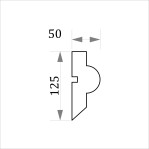 Фасадний молдинг ФТ46 Н 125х50