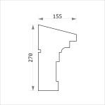 Фасадний молдинг ФТ47 Н 270х155