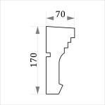 Фасадний молдинг ФТ48 Н 170х70