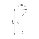 Фасадний молдинг ФТ4 Н 220х80