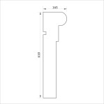 Фасадний молдинг ФТ50 Н 610х165