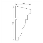 Фасадний молдинг ФТ53 Н 415х185