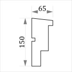 Фасадний молдинг ФТ54 Н 150х65