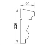 Фасадний молдинг ФТ55 Н 220х90