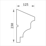 Фасадний молдинг ФТ56 Н 230х125