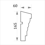 Фасадний молдинг ФТ57 Н 165х60
